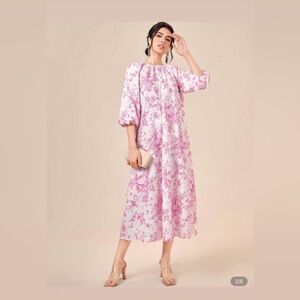 Floral Pink Maxi Dress